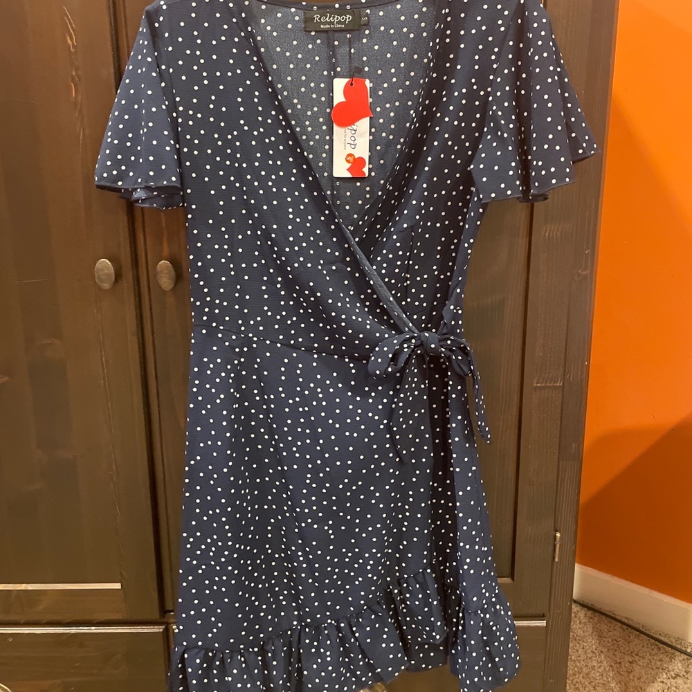 poka dot tie dress